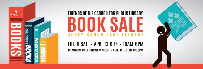 Library Book Sale April 13 and 14 at the Josey Ranch Lake Library