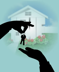 handing over house keys after sale