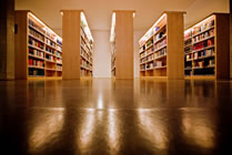 library shelves