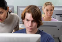 students in computer class