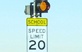 School zone speed limit sign