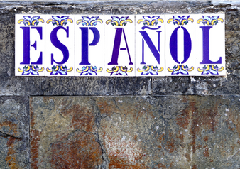 sign reading Español