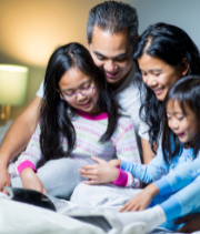 family reading Picture Book together