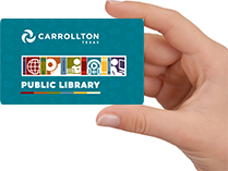 hand holding Library card