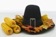 Pilgrim hat and corn for Thanksgiving