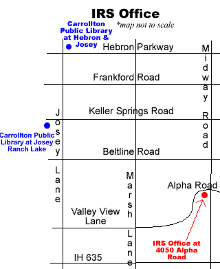 map to IRS office