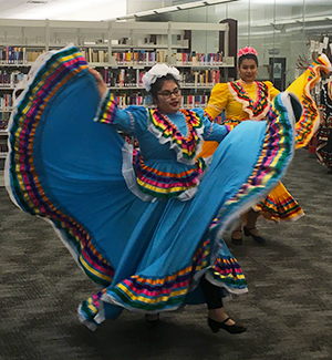 dancers from Creekview High School's Ballet Folklórico group