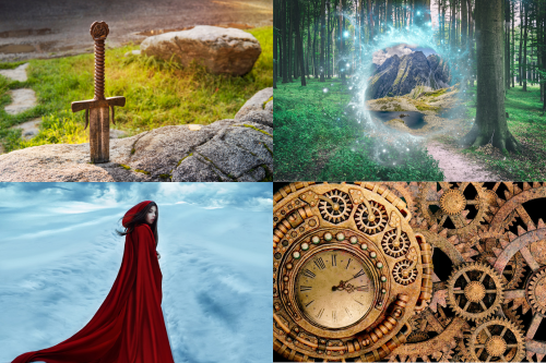 photos representing fantasy subgenres