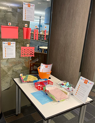 papel picado creation table at H&J Library