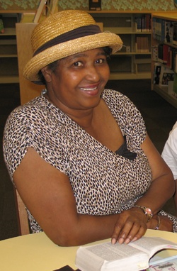 African American woman reading