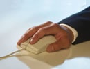 hand on computer mouse