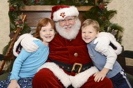 photo of Santa and children